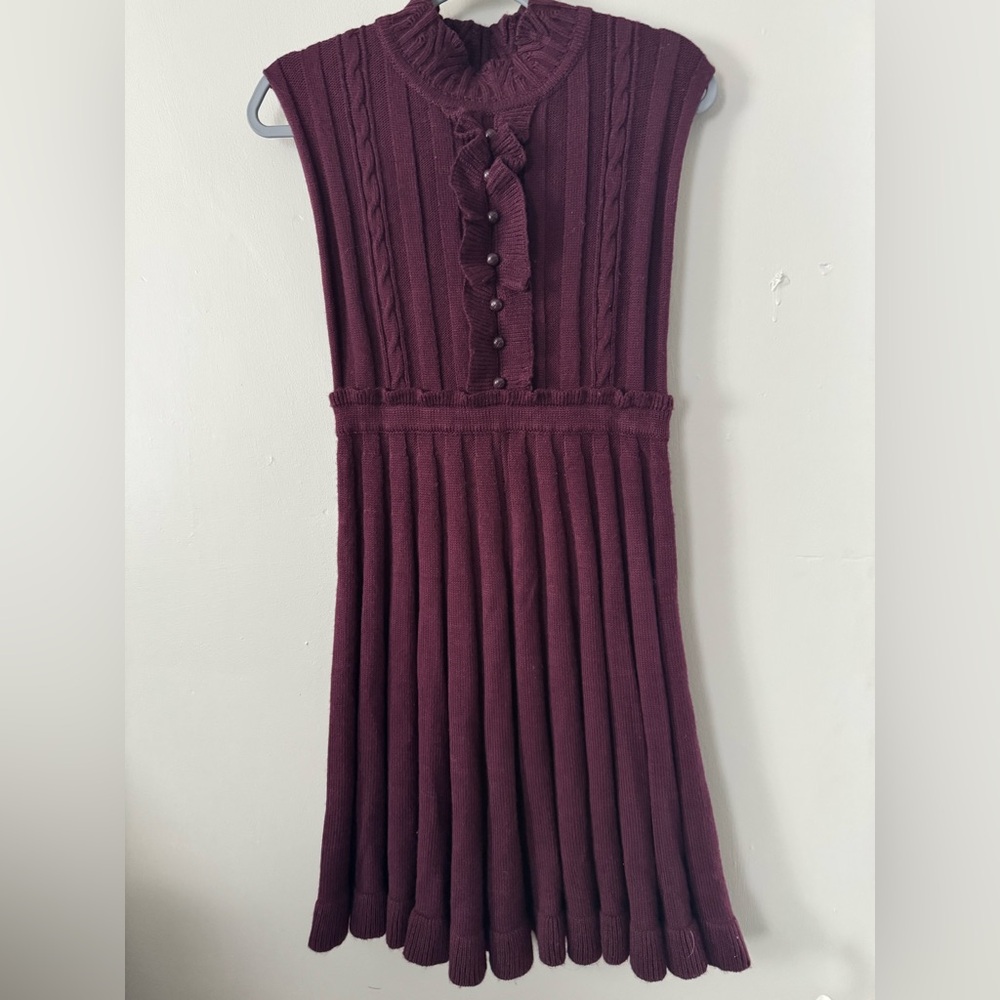 Jessica Simpson Burgundy Sleeveless Knit Dress (S)